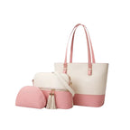Premium Pink & White 3-in-1 Handbag Set BE-3PC-TB-001