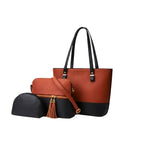 Premium Brown & Black 3-in-1 Handbag Set BE-3PC-TB-001
