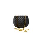 Quilted Golden Chain Black Crossbody Bag BE-CB-006