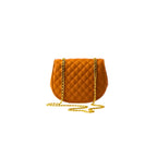 Quilted Golden Chain Mustard Crossbody Bag BE-CB-006