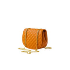 Quilted Golden Chain Mustard Crossbody Bag BE-CB-006