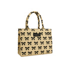 Trendy Beige & Black Printed Canvas Tote Bag BE-CB-005