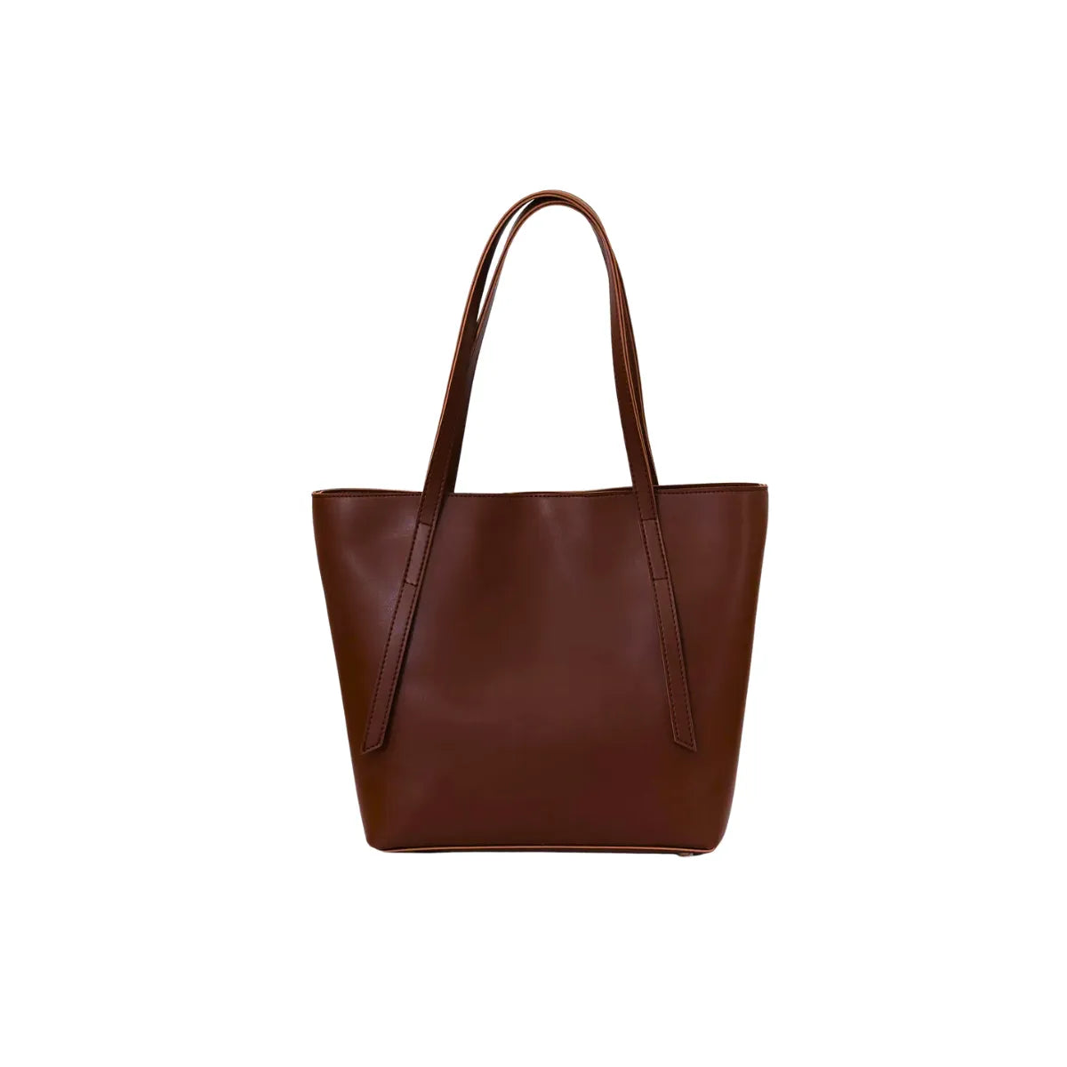 Premium Faux Leather Dark Brown Tote Bag BE-TB-004