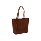 Premium Faux Leather Dark Brown Tote Bag BE-TB-004