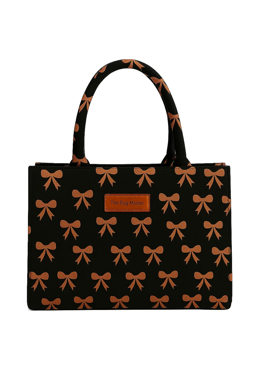 Trendy Black & Brown Printed Canvas Tote Bag BE-CB-005