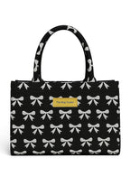 Trendy Black & White Printed Canvas Tote Bag BE-CB-005