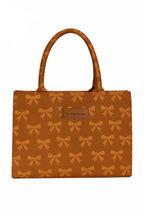 Trendy Dark Brown Printed Canvas Tote Bag BE-CB-005