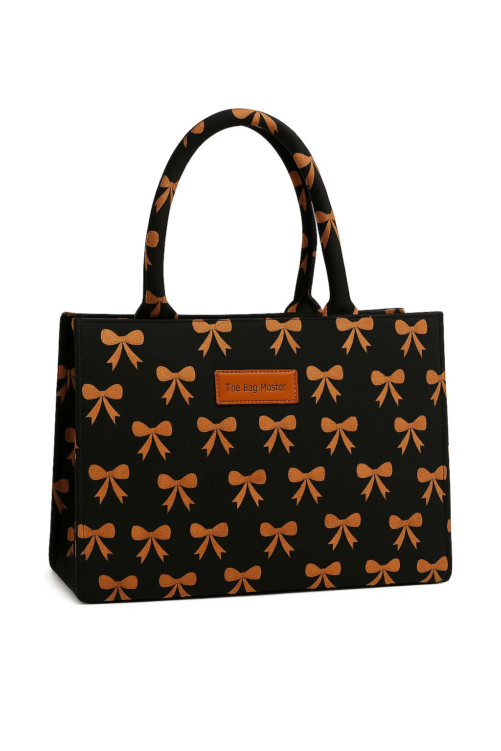 Trendy Black & Brown Printed Canvas Tote Bag BE-CB-005
