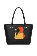 Hijab Girl Black Canvas Tote Bag BE-TB-009