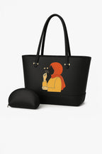 Hijab Girl Black Canvas Tote Bag BE-TB-009
