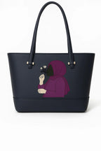 Hijab Girl Navy Blue Canvas Tote Bag BE-TB-009