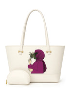 Hijab Girl White Canvas Tote Bag BE-TB-009
