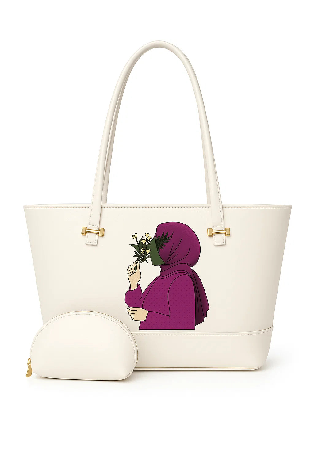 Hijab Girl White Canvas Tote Bag BE-TB-009